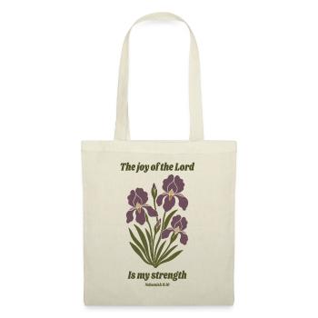 Die Freude des Herrn – Iris-Blumendesign - Stoffbeutel - Natur - Vorne