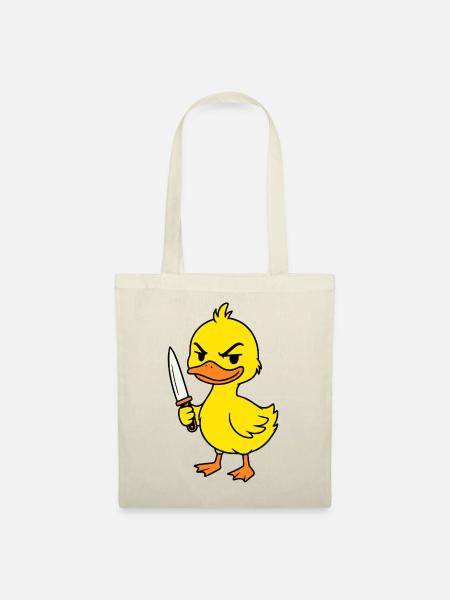 Baby Ente Messer - Stoffbeutel - Natur