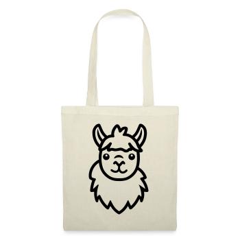 Alpaka-Lama - Stoffbeutel - Natur - Vorne