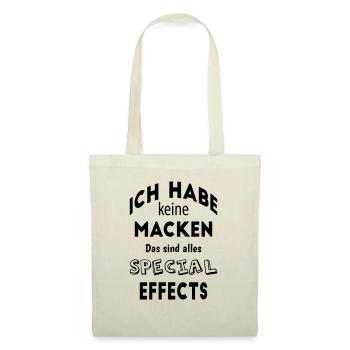 Lustige Sprüche keine Macken Special Effects - Stoffbeutel - Natur - Vorne