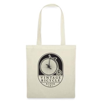 Vintage Bicycle Rider, Black on Light, Penny farthing - Tote Bag - nature - Front