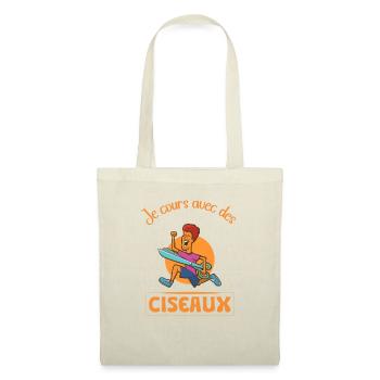 je cours avec des ciseaux - Sac en tissu - nature - Devant