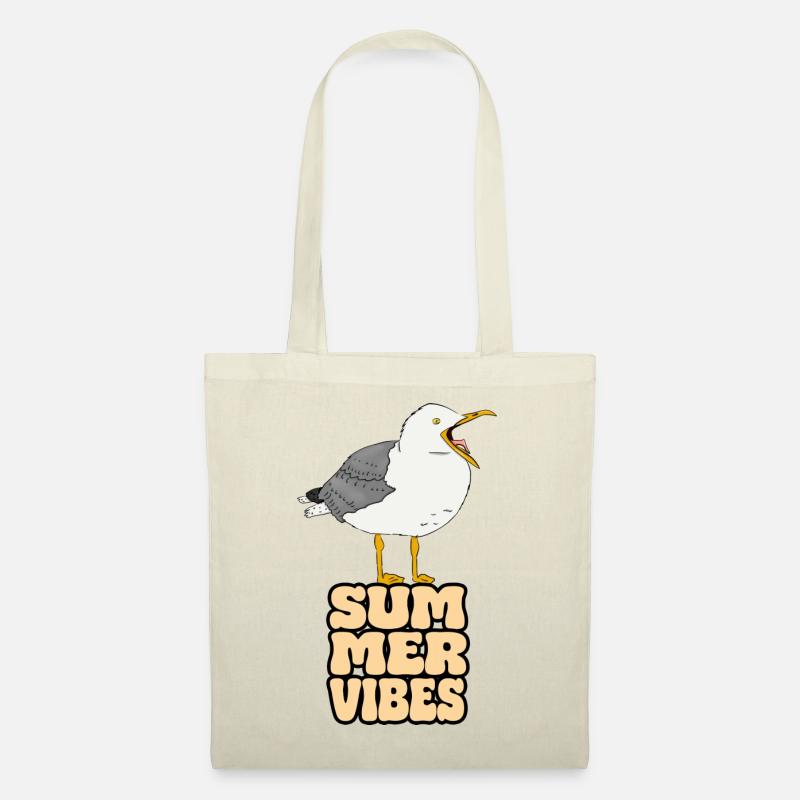 Möwe Summer Vibes - Stoffbeutel - Natur