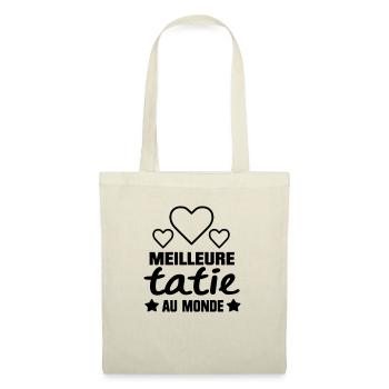 MEILLEURE tatie,citation,cadeau pour tata - Sac en tissu - nature - Devant