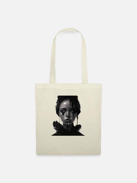 Sad girl - Stoffbeutel - Natur