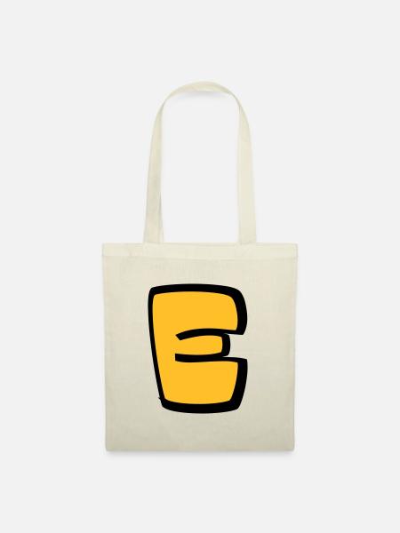 Alphabet E - Sac en tissu - nature