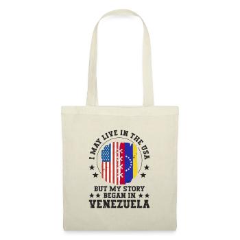I May Live In The USA But My Story Began In - Stoffbeutel - Natur - Vorne