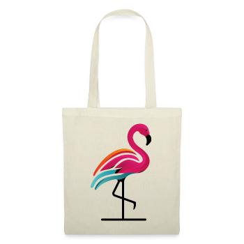Flamingo - Stoffbeutel - Natur - Vorne