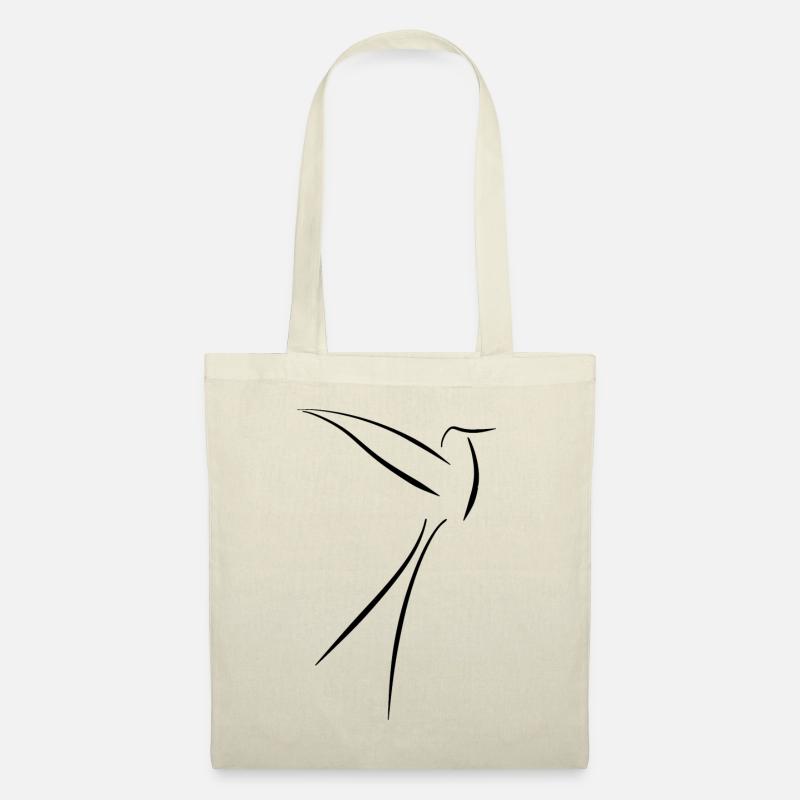 Vogel Logo Elegant - Stoffbeutel - Natur