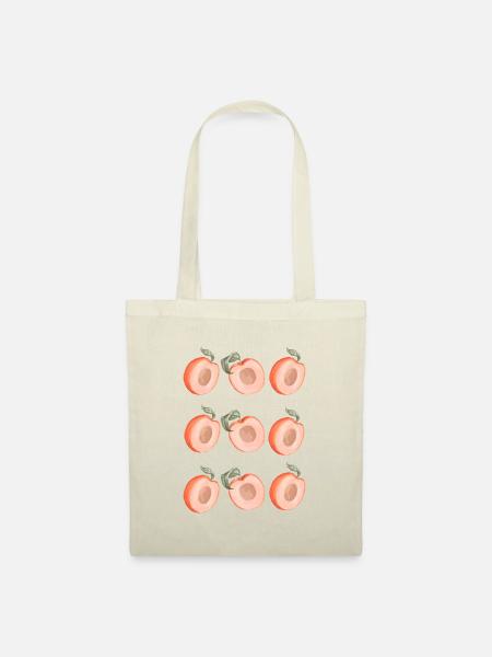 Pfirsich Peach - Stoffbeutel - Natur