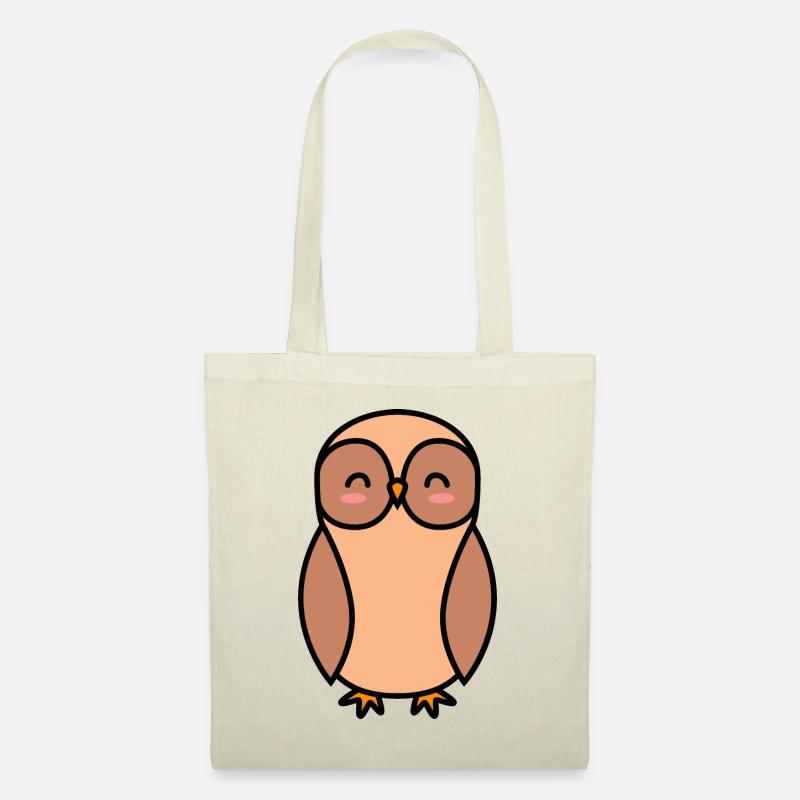 Eule Comic - Stoffbeutel - Natur