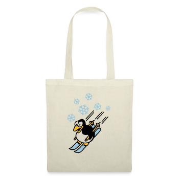 pinguin_ski_022011_d_3c - Sac en tissu - nature - Devant