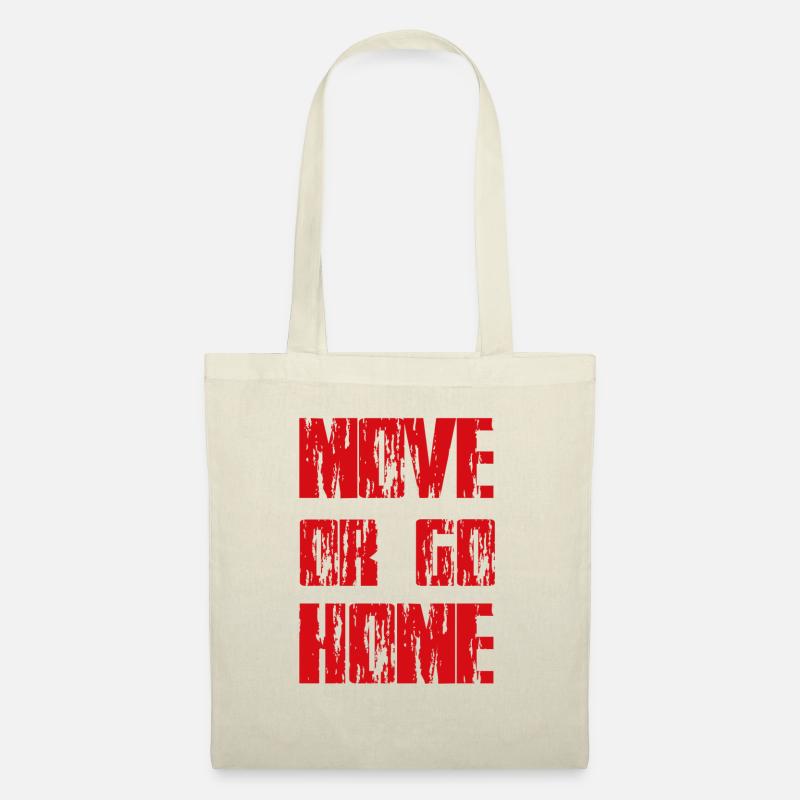 MOVE OR GO HOME - Stoffbeutel - Natur