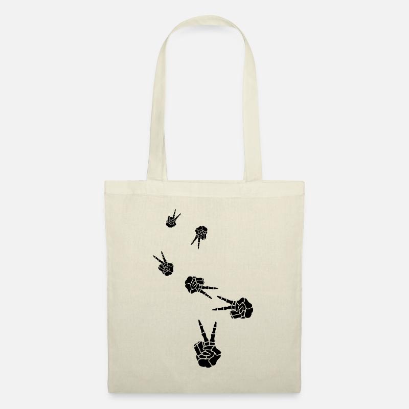 Hand frieden skelett - Stoffbeutel - Natur