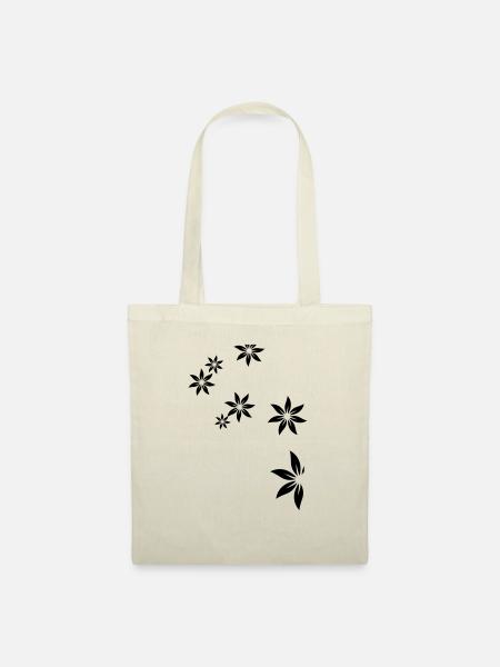 Blumen, Deco, flower - Stoffbeutel - Natur