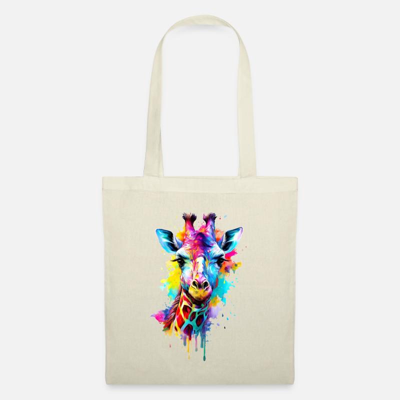 Painted Giraffe - Tote Bag - nature