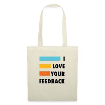 I love your feedback black - Sac en tissu - nature - Devant