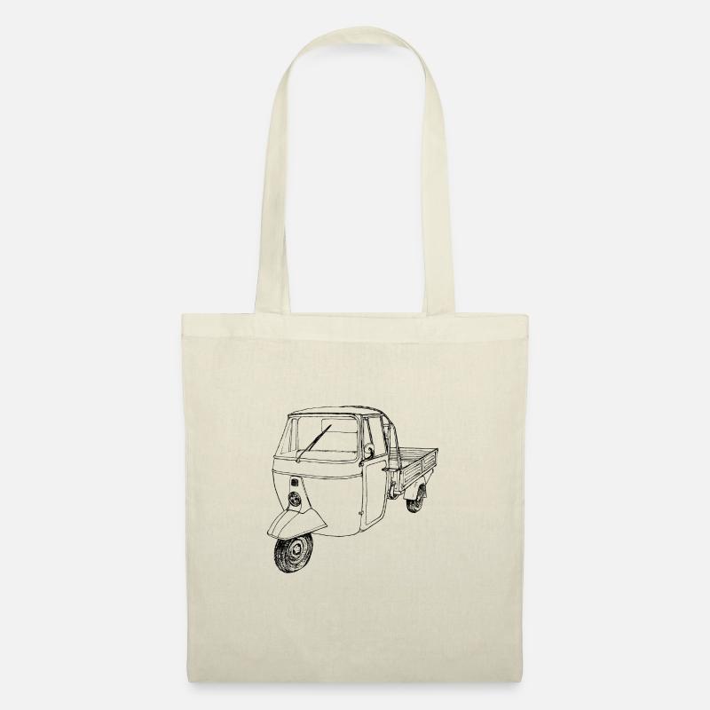 Vintage Dreirad Motorroller - Stoffbeutel - Natur