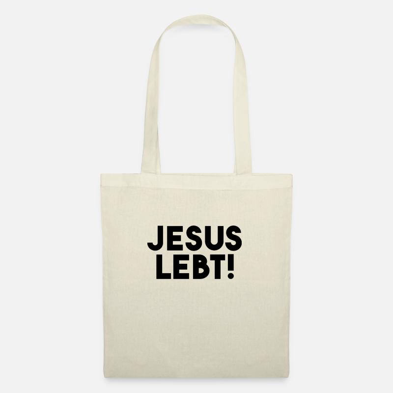 Jesus lebt - minimalistisch - Stoffbeutel - Natur
