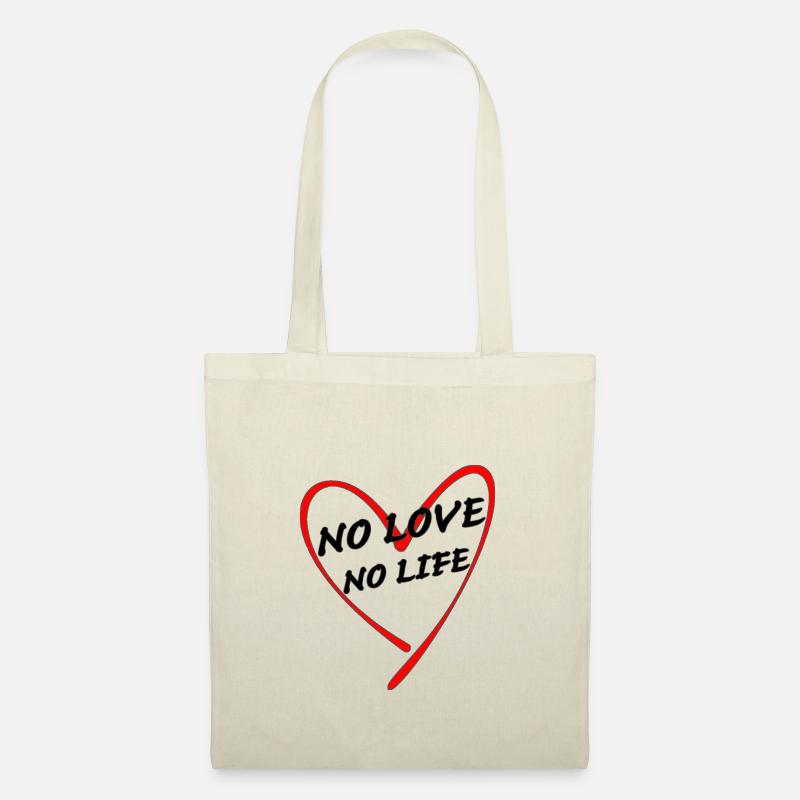 no love no life - Stoffbeutel - Natur