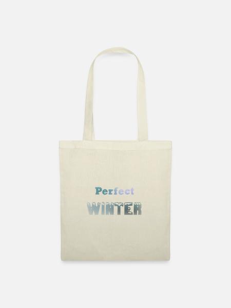 Perfekter Winter - Stoffbeutel - Natur