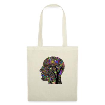Cerveau, réflexion, sentiment, psychologie - Sac en tissu - nature - Devant