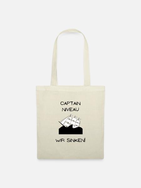 Captain Niveau Wir sinken ! - Stoffbeutel - Natur