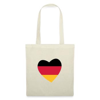Herz Deutschland - Stoffbeutel - Natur - Vorne