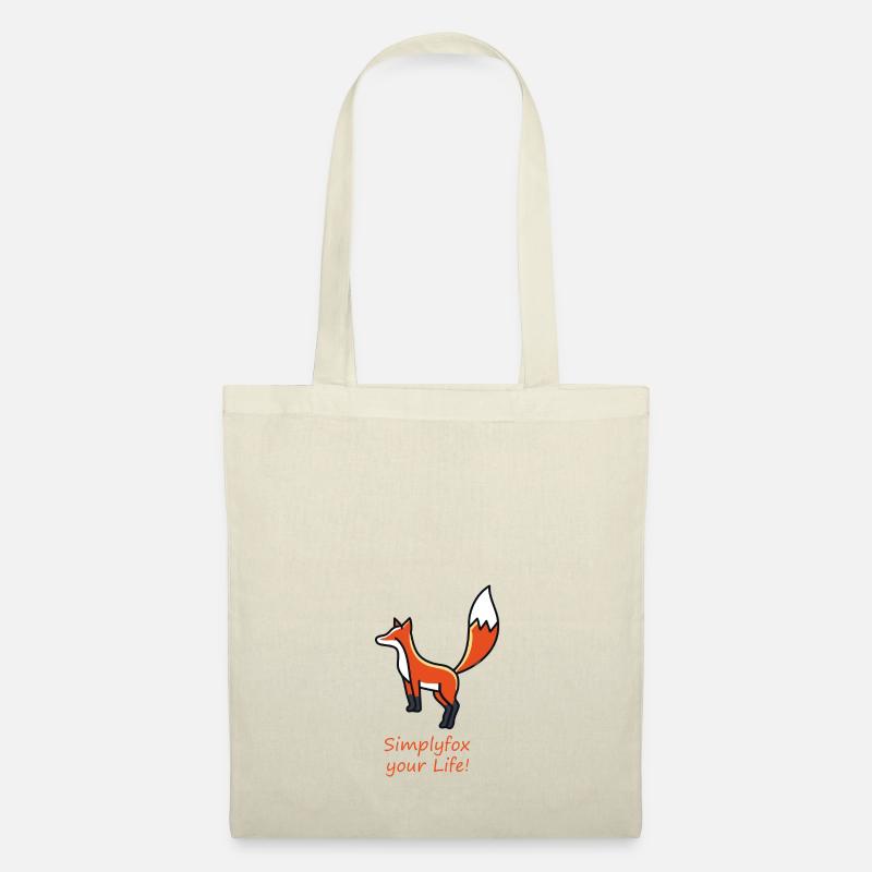 Simplyfox mit Schriftzug - Stoffbeutel - Natur