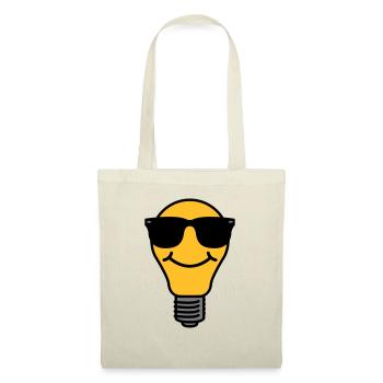 Lightbulb with sunglasses - Tote Bag - nature - Front