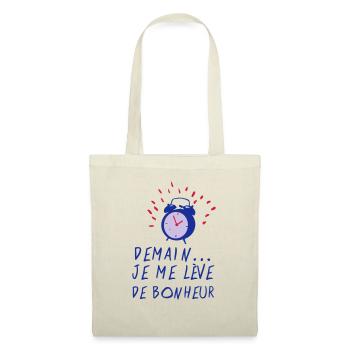 ciation demain leve bonheur reveil sonne - Sac en tissu - nature - Devant