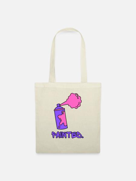 Painted - Lila/Pink - Stoffbeutel - Natur