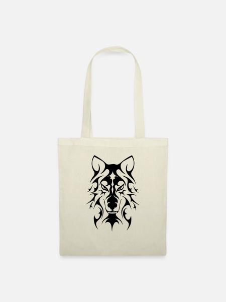 Wolf - Stoffbeutel - Natur