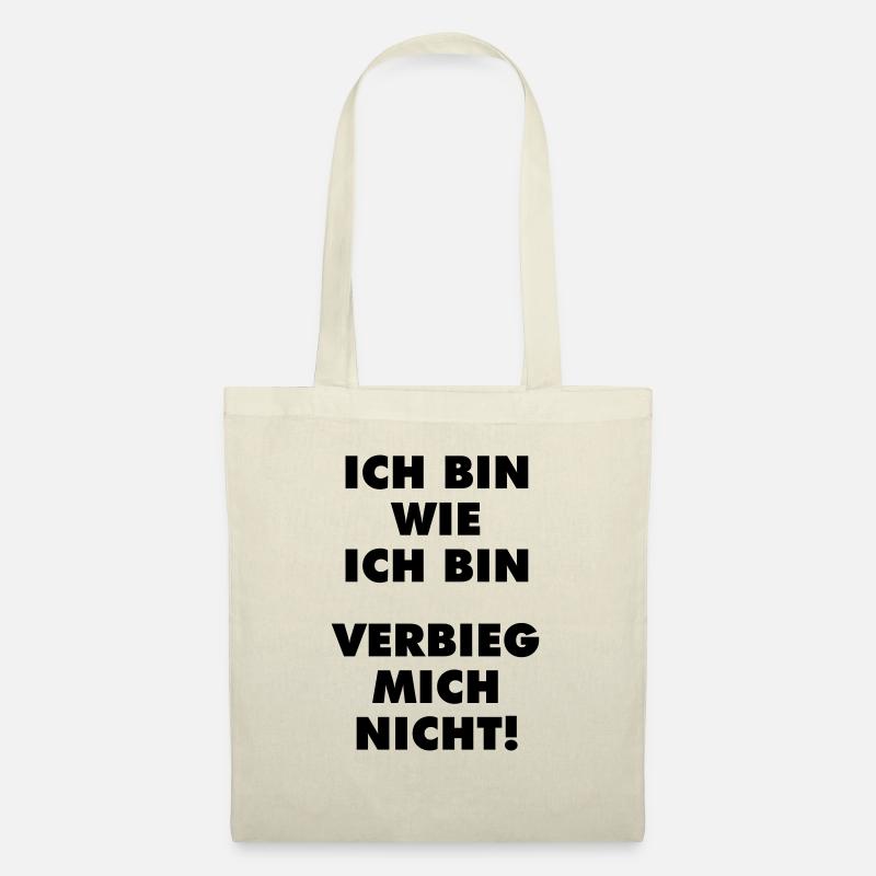 verbieg mich nicht Versalien - Stoffbeutel - Natur