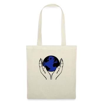 monde dans les mains - Sac en tissu - nature - Devant