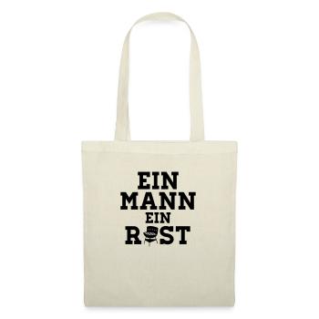 EIN MANN EIN ROST - Grillschürze - Stoffbeutel - Natur - Vorne