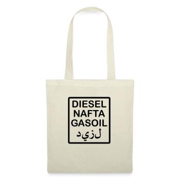 PRONTO Dieseltank geschrieben - Stoffbeutel - Natur - Vorne