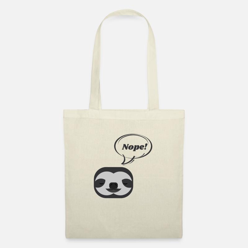 Nope! Funny Sloth Design for Naysayers - Tote Bag - nature