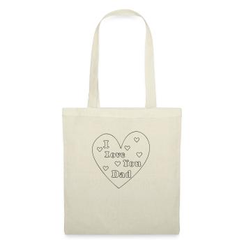 Ich liebe dich Papa - Stoffbeutel - Natur - Vorne