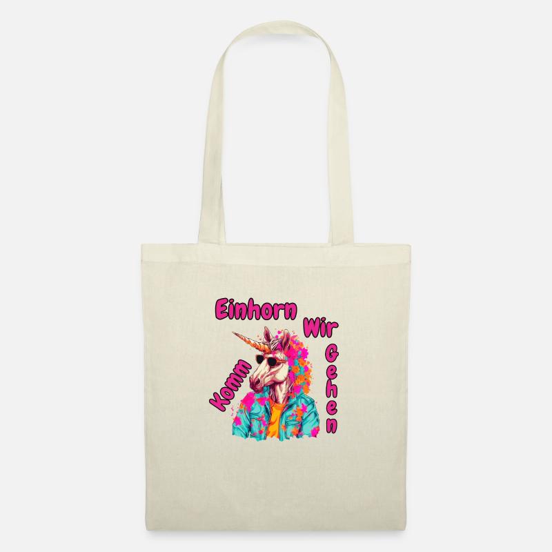 Komm Einhorn wir gehen - Stoffbeutel - Natur