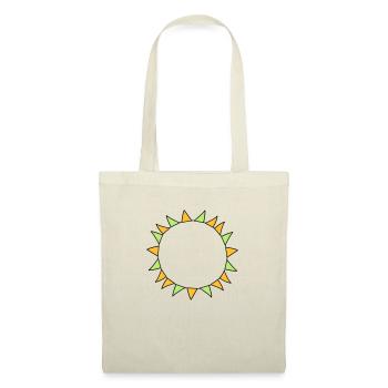 colorful garland circle ring round frame party dekora - Tote Bag - nature - Front