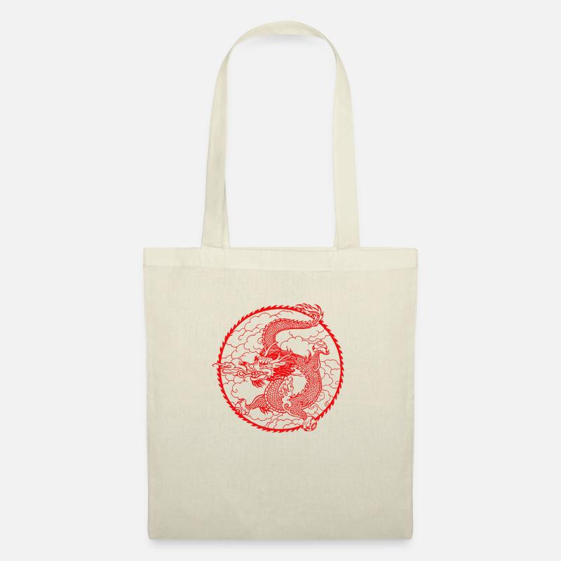 Chinesischer Drache, Symbol Tier - Stoffbeutel - Natur