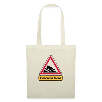 90 descente facile humour alcool - Sac en tissu - nature - Devant