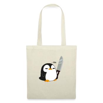 Penguin dit Non - Sac en tissu - nature - Devant
