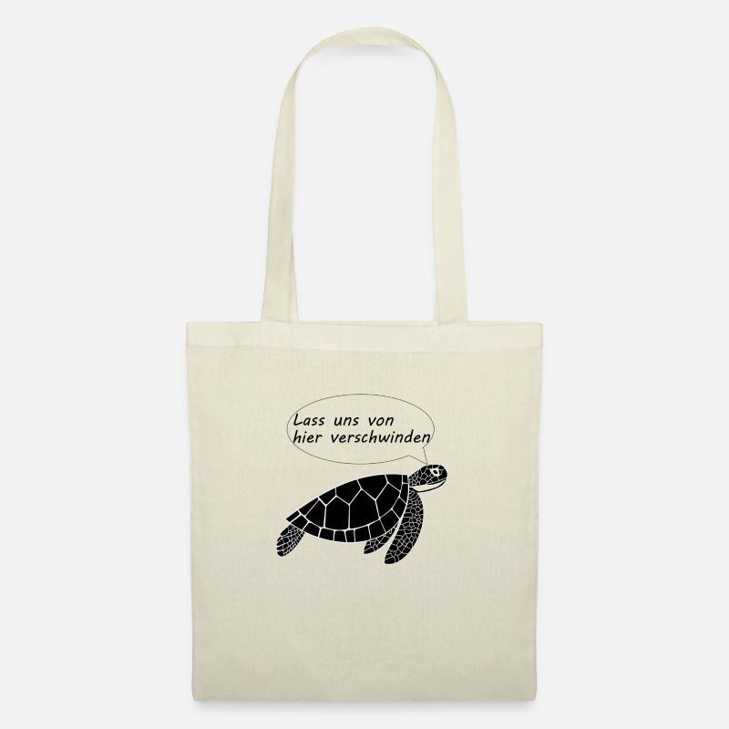 Schildkröte - lass uns verschwinden - Stoffbeutel - Natur