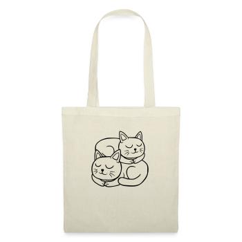 Cats sleeping on each other Couple - Tote Bag - nature - Front