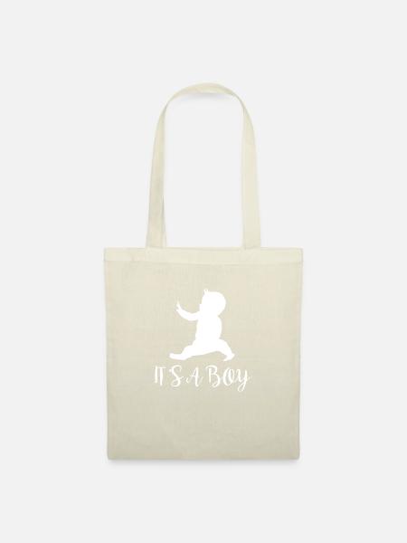 Schwangerschaft Babyparty Babyshower Boy Girl - Stoffbeutel - Natur