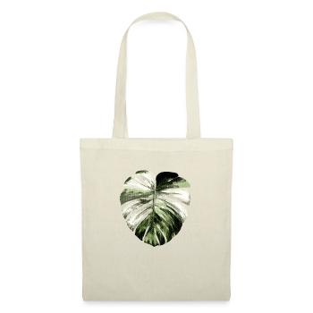 Monstera deliciosa albo variegata Fan - Stoffbeutel - Natur - Vorne