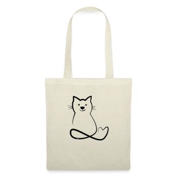 Katze/Cat Love Bo-Grafik - Stoffbeutel - Natur - Vorne
