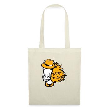 cheval homme chapeau costume cravate détective garçon cool - Sac en tissu - nature - Devant